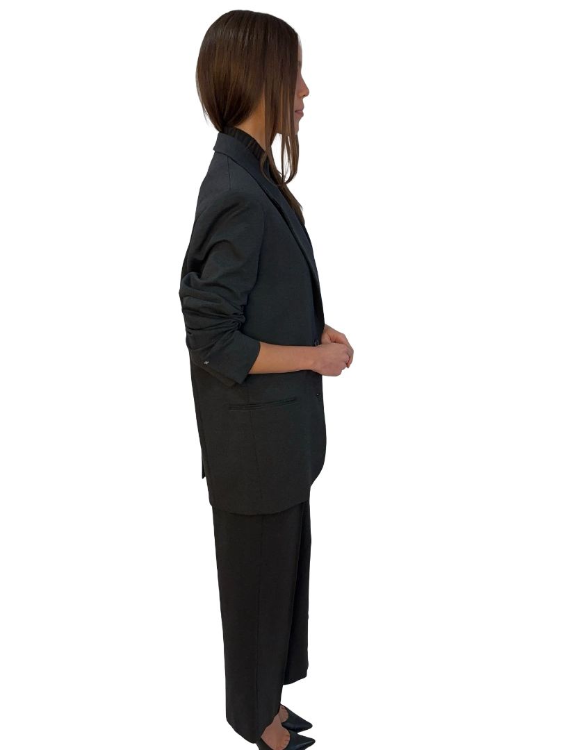 Deering Charcoal Single Breasted Suit Set. Size: XS