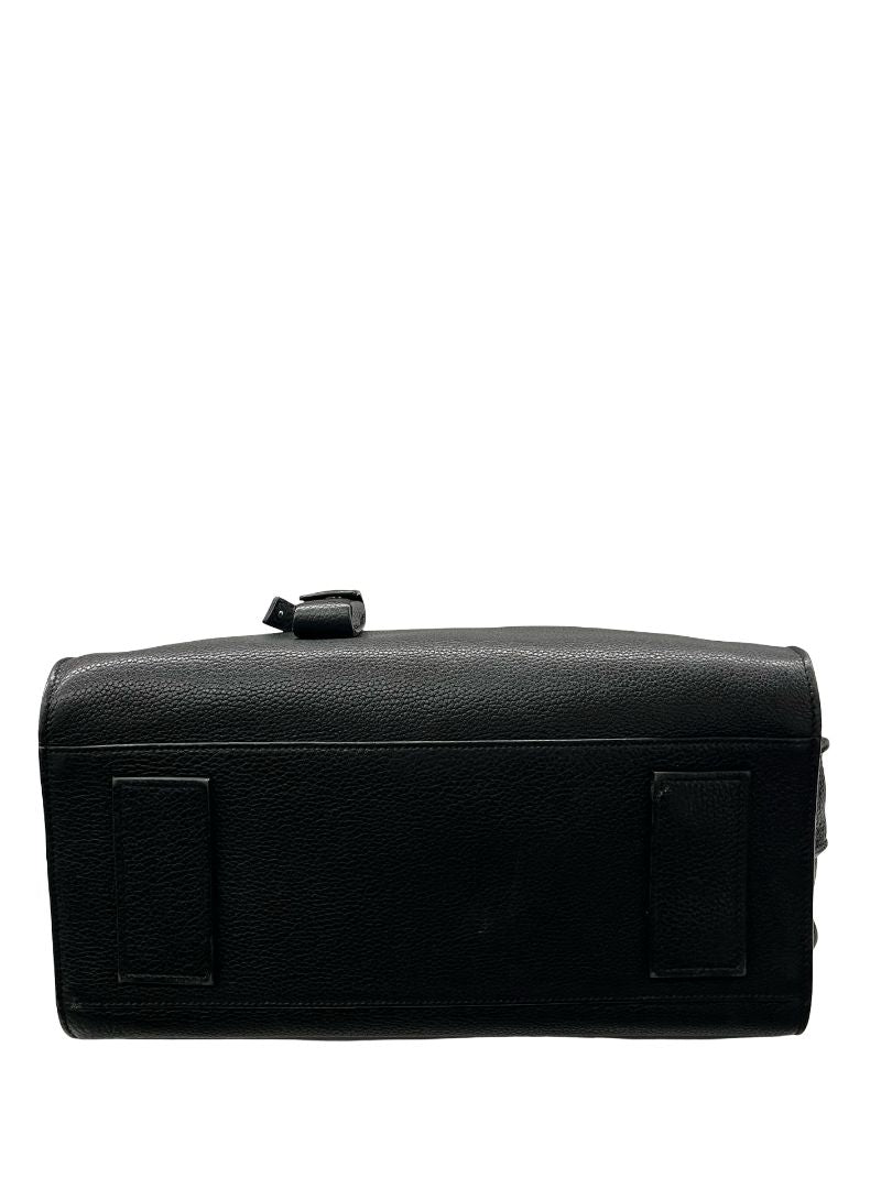 Saint Laurent Black 'Sac de Jour' Supple Leather Handbag. Size: Medium