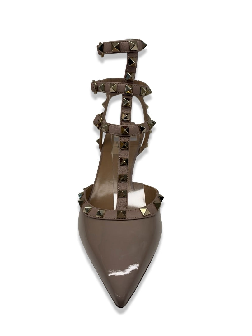 Valentino Garavani Nude Rockstud Cage 65 Pump. Size: 39