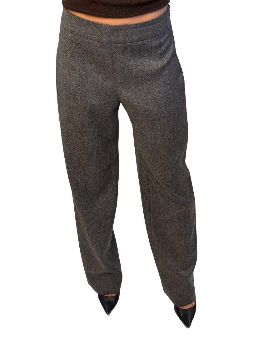 Giorgio Armani Grey Wool Wide Leg Pants. Size: 40