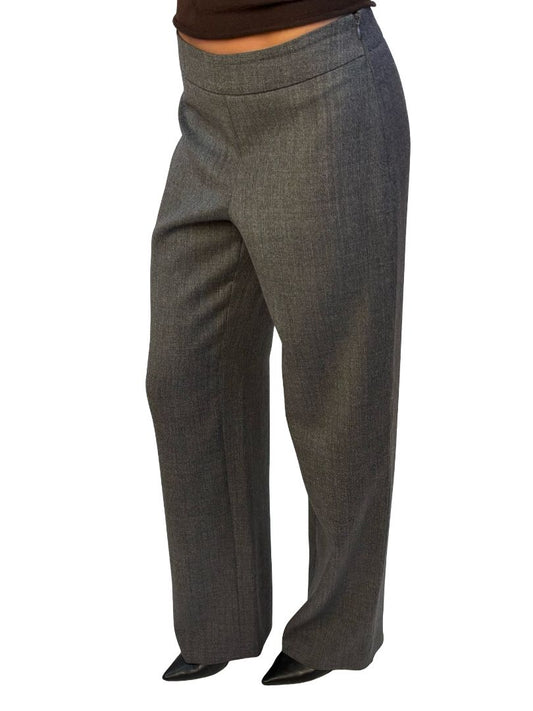 Giorgio Armani Grey Wool Wide Leg Pants. Size: 40