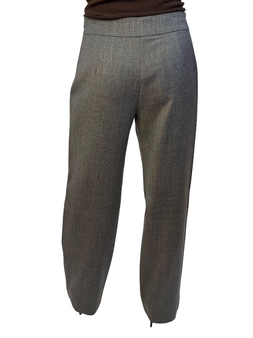 Giorgio Armani Grey Wool Wide Leg Pants. Size: 40