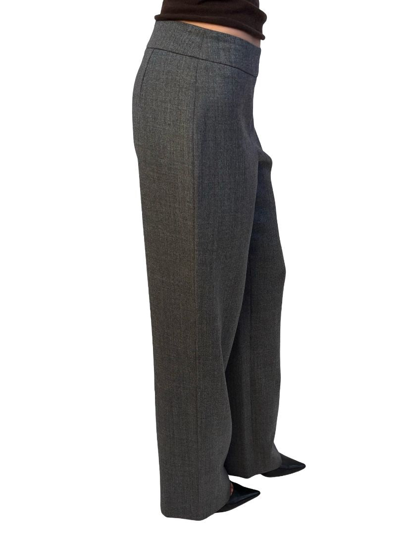 Giorgio Armani Grey Wool Wide Leg Pants. Size: 40