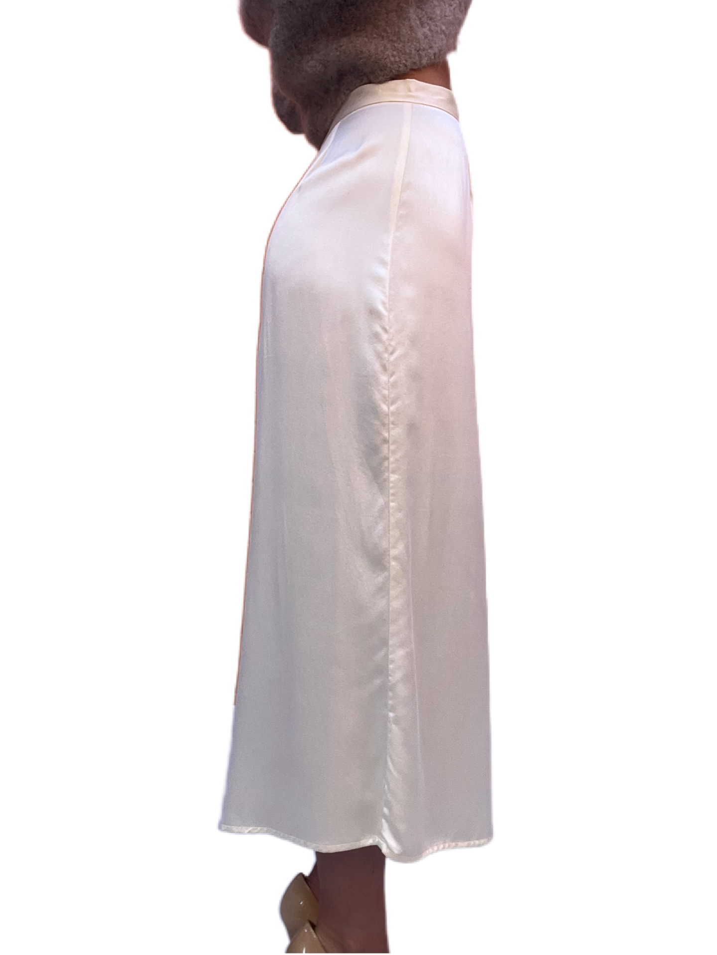 Hyde & Stone Ivory Silk Skirt. Size: 10