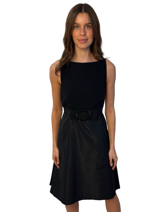 MaxMara Black Bow Waist Dress. Size: 10