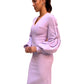 Roksanda Soft Mauve Long Sleeve Dress. Size: 6