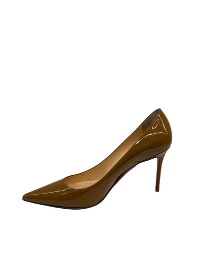 Christian Louboutin Camel 'Decollete' Patent Pumps. Size: 39