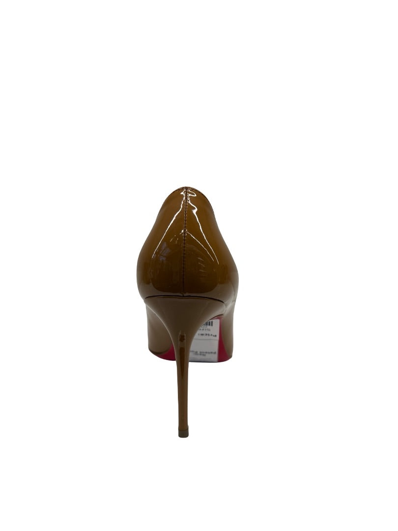 Christian Louboutin Camel 'Decollete' Patent Pumps. Size: 39