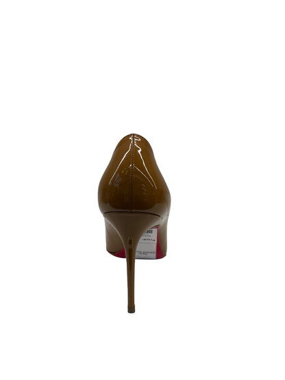 Christian Louboutin Camel 'Decollete' Patent Pumps. Size: 39