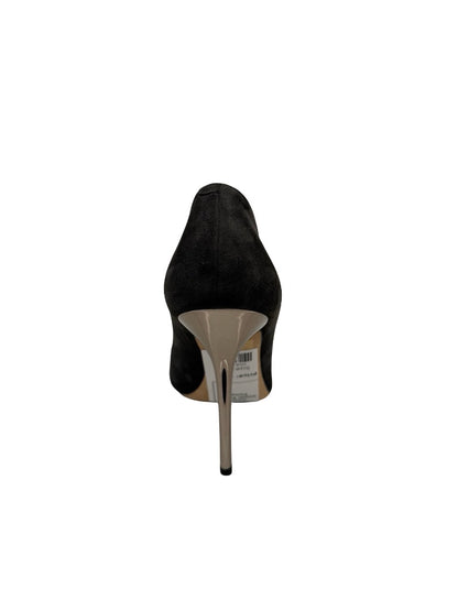 Jimmy Choo Charcoal Brushed Suede Glitter Point Pumps. Size: 38