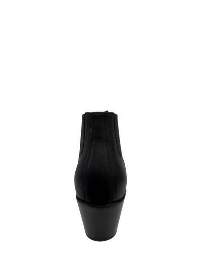 Christian Dior Black Leather 'L.A' Star Ankle Boots. Size: 39