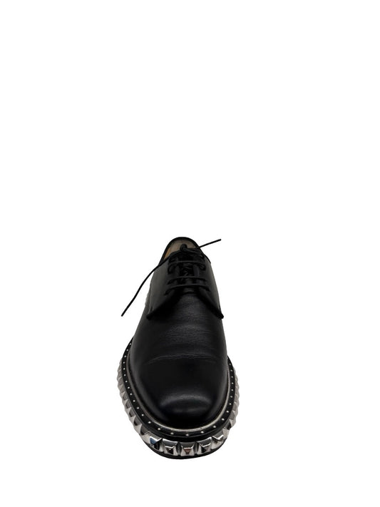 Christian Louboutin Black 'On Stage' Studded Derby Shoes. Size: 39