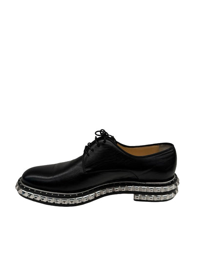 Christian Louboutin Black 'On Stage' Studded Derby Shoes. Size: 39