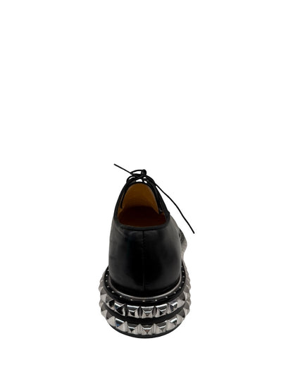 Christian Louboutin Black 'On Stage' Studded Derby Shoes. Size: 39