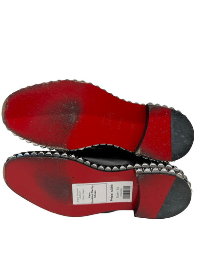 Christian Louboutin Black 'On Stage' Studded Derby Shoes. Size: 39