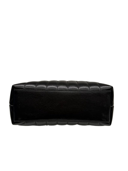 Saint Laurent Black Small 'Loulou' Calfskin Shoulder Bag.