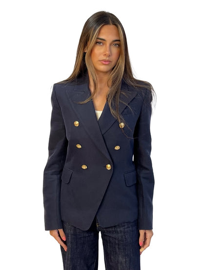 Camilla and Marc Navy Double Breasted 'Dimmer' Blazer. Size: 8