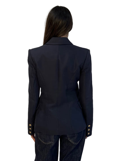 Camilla and Marc Navy Double Breasted 'Dimmer' Blazer. Size: 8