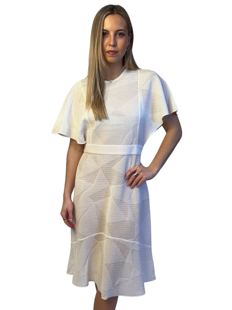Missoni White Geometric Knit Midi Dress. Size: L