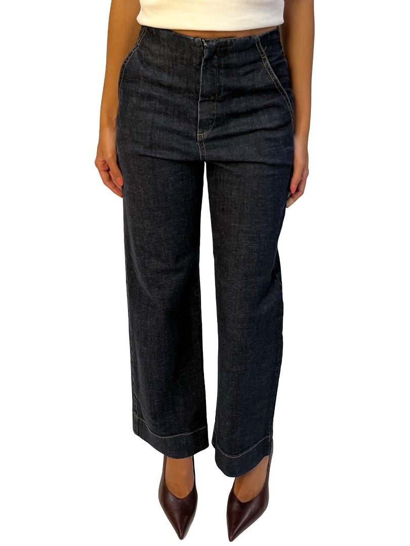 Scanlan Theodore Indigo Cropped Denim Jean. Size: 6
