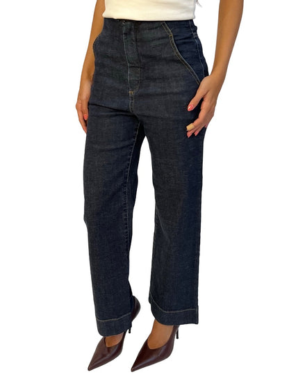 Scanlan Theodore Indigo Cropped Denim Jean. Size: 6