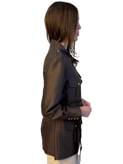 Zimmermann Brown Wool/Silk Utility Jacket. Size: 2