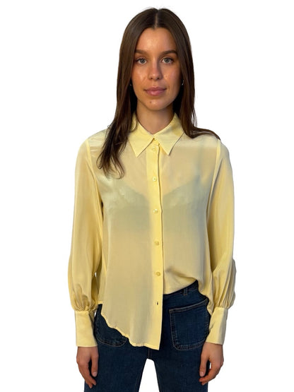 O.P On Parks Yellow Silk Shirt. Size: 6