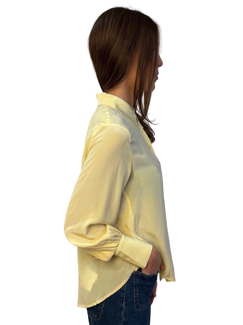 O.P On Parks Yellow Silk Shirt. Size: 6
