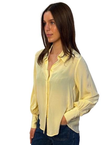 O.P On Parks Yellow Silk Shirt. Size: 6