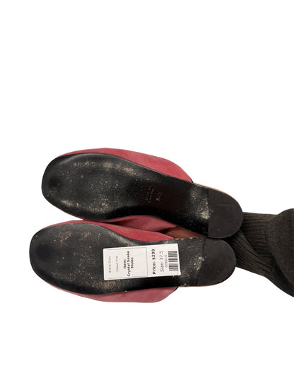 Gucci Pink 'Lawrence' Crystal Snake Velvet Mules. Size: 37.5