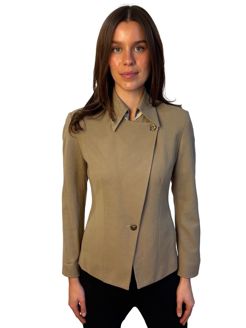 Carla Zampatti Camel Coach Jacket. Size: 6