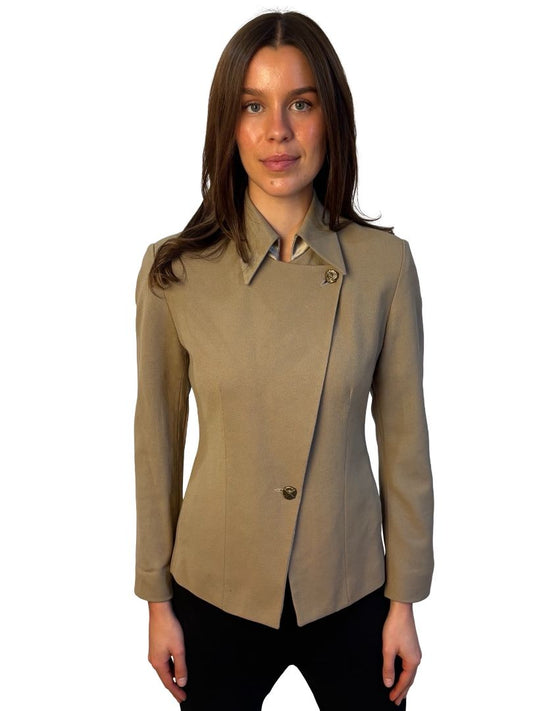 Carla Zampatti Camel Coach Jacket. Size: 6