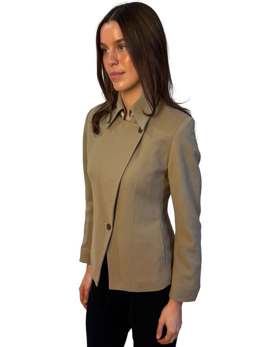 Carla Zampatti Camel Coach Jacket. Size: 6