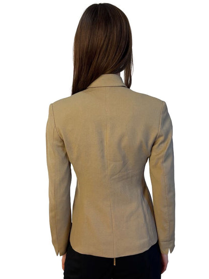 Carla Zampatti Camel Coach Jacket. Size: 6