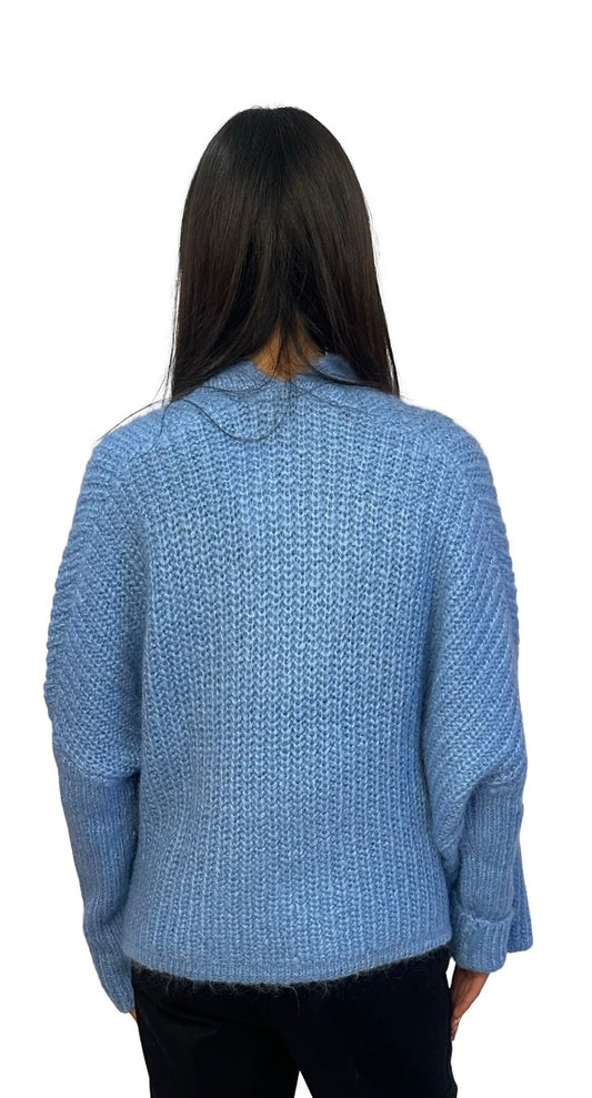 Scanlan Theodore Blue Mohair Blend Cardigan. Size: All