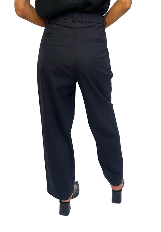 The Frankie Shop Navy Tailored Wool Blend Trouser. Size: XS