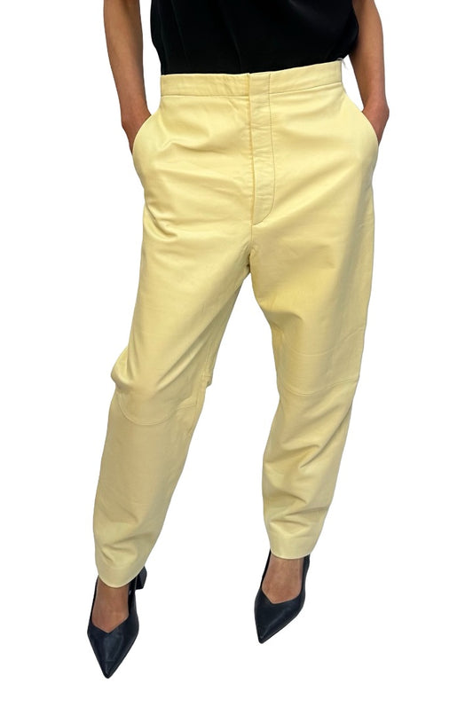 Scanlan Theodore Yellow Leather Pants. Size: 10
