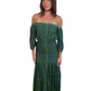 Veronica Beard Green Short Sleeve Long Cotton Dress. Size: 0