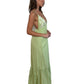 Beatrice Light Green Thin Straps Long Cotton Dress W Beading. Size: S