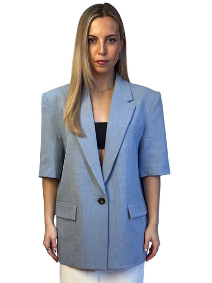 Camilla & Marc Blue Short Sleeve 'Azul' Blazer. Size: 12