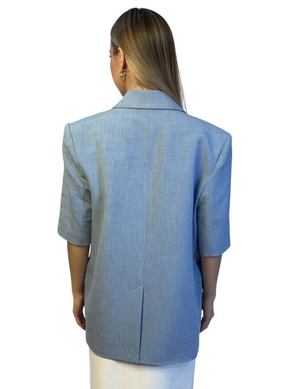 Camilla & Marc Blue Short Sleeve 'Azul' Blazer. Size: 12