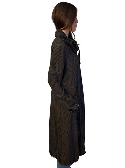 Annette Gortz Brown Check 'Brix' Coat Dress. Size: M