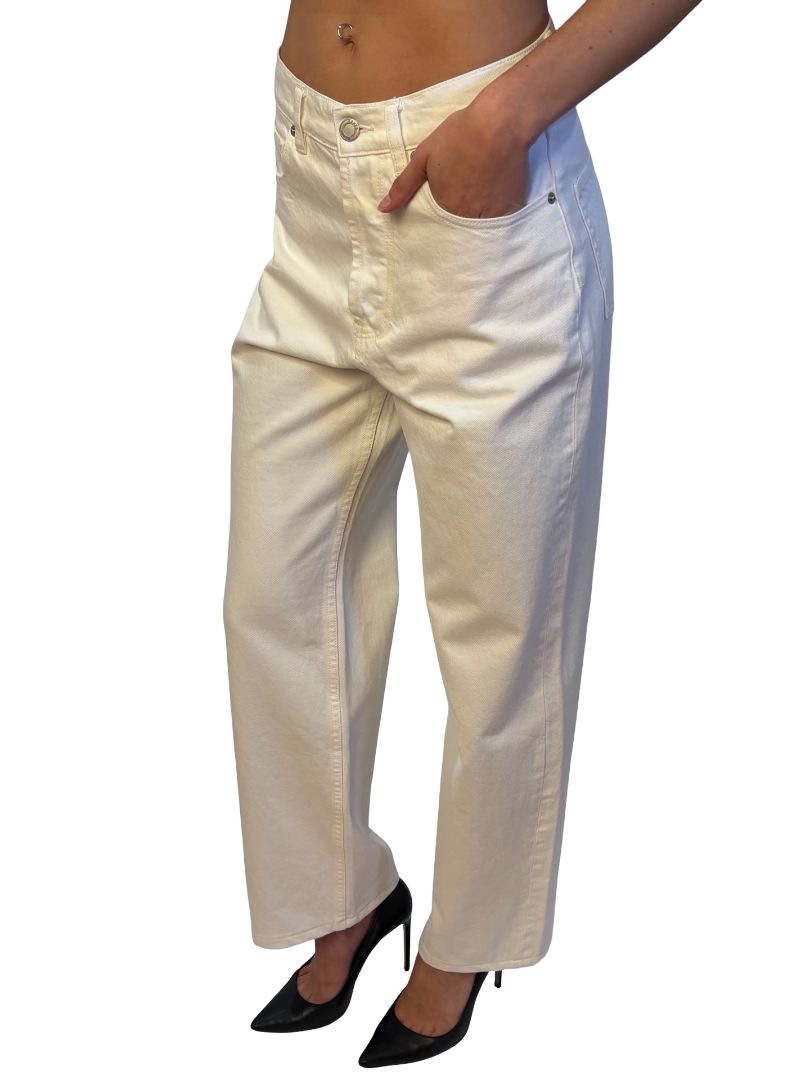 Henne White Wide Leg 'Valentina' Jean. Size: 27