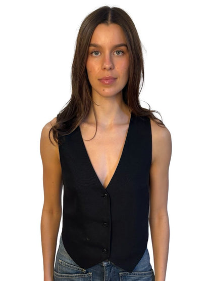 Sir The Label Black Lightweight Vest. Size: 0