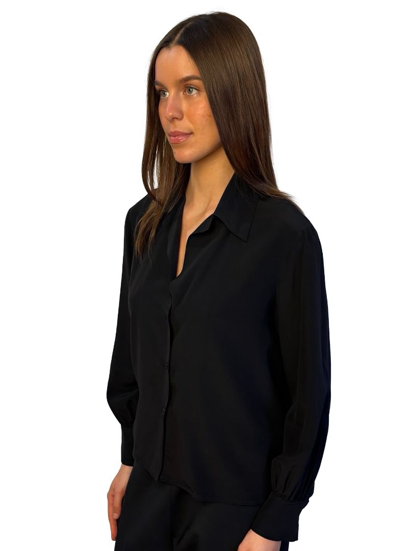 Scanlan Theodore Black Silk Blouse. Size: 10