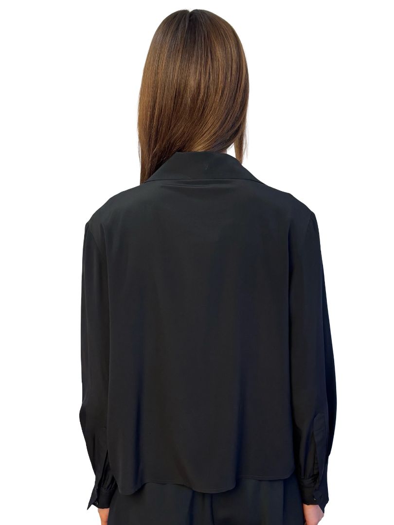 Scanlan Theodore Black Silk Blouse. Size: 10