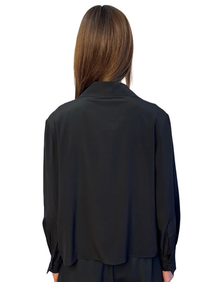Scanlan Theodore Black Silk Blouse. Size: 10