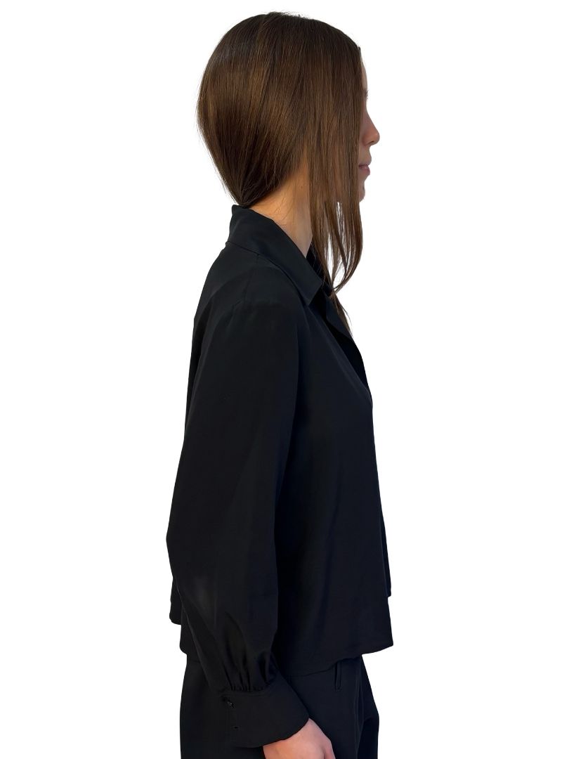 Scanlan Theodore Black Silk Blouse. Size: 10