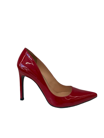 Stuart Weitzman Red Patent Leather Pointy Pump. Size: 37.5
