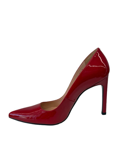 Stuart Weitzman Red Patent Leather Pointy Pump. Size: 37.5